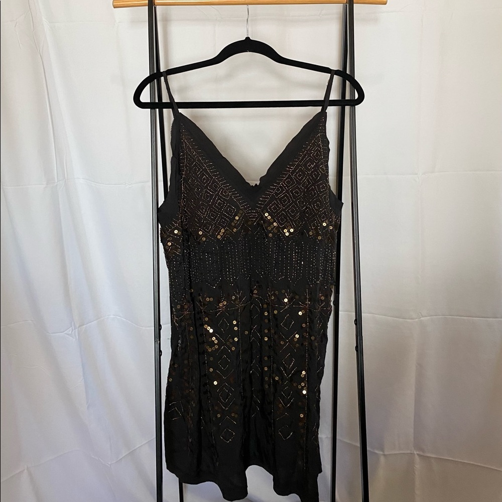 Free People Beaded Mini Dress